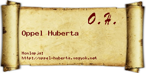 Oppel Huberta névjegykártya